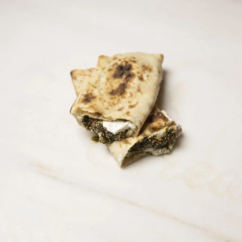 Labneh and Zaatar Tandoor Bread